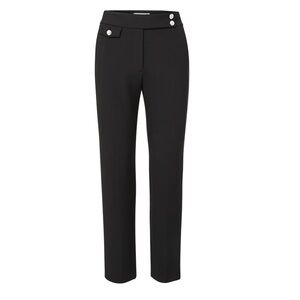 Veronica beard Renzo pant nwt 10 black with silver straight leg $398 trouser